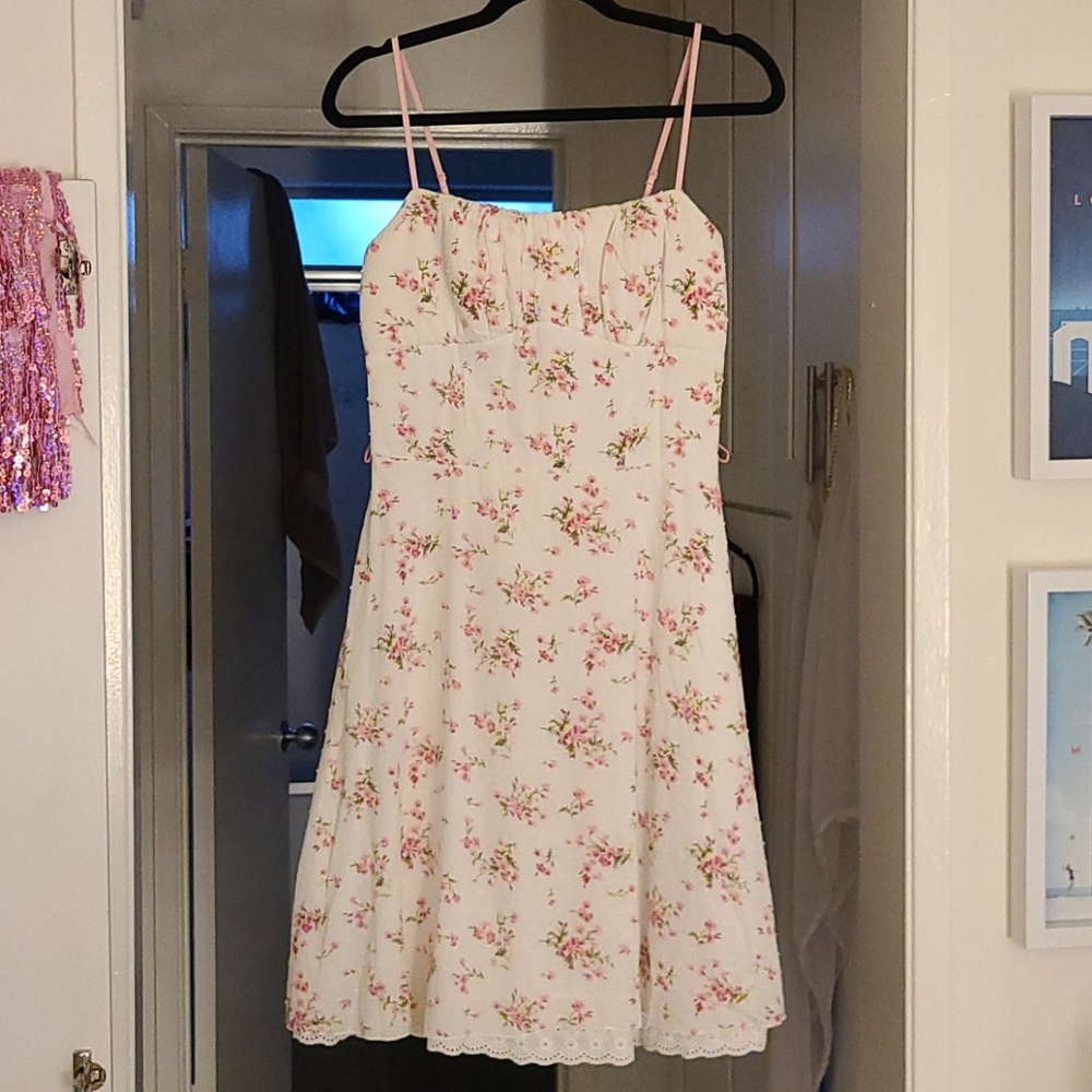 Ruby Rox floral white brunch dress 11